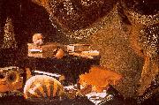Evaristo Baschenis Still Life with Musical Instruments_a oil painting